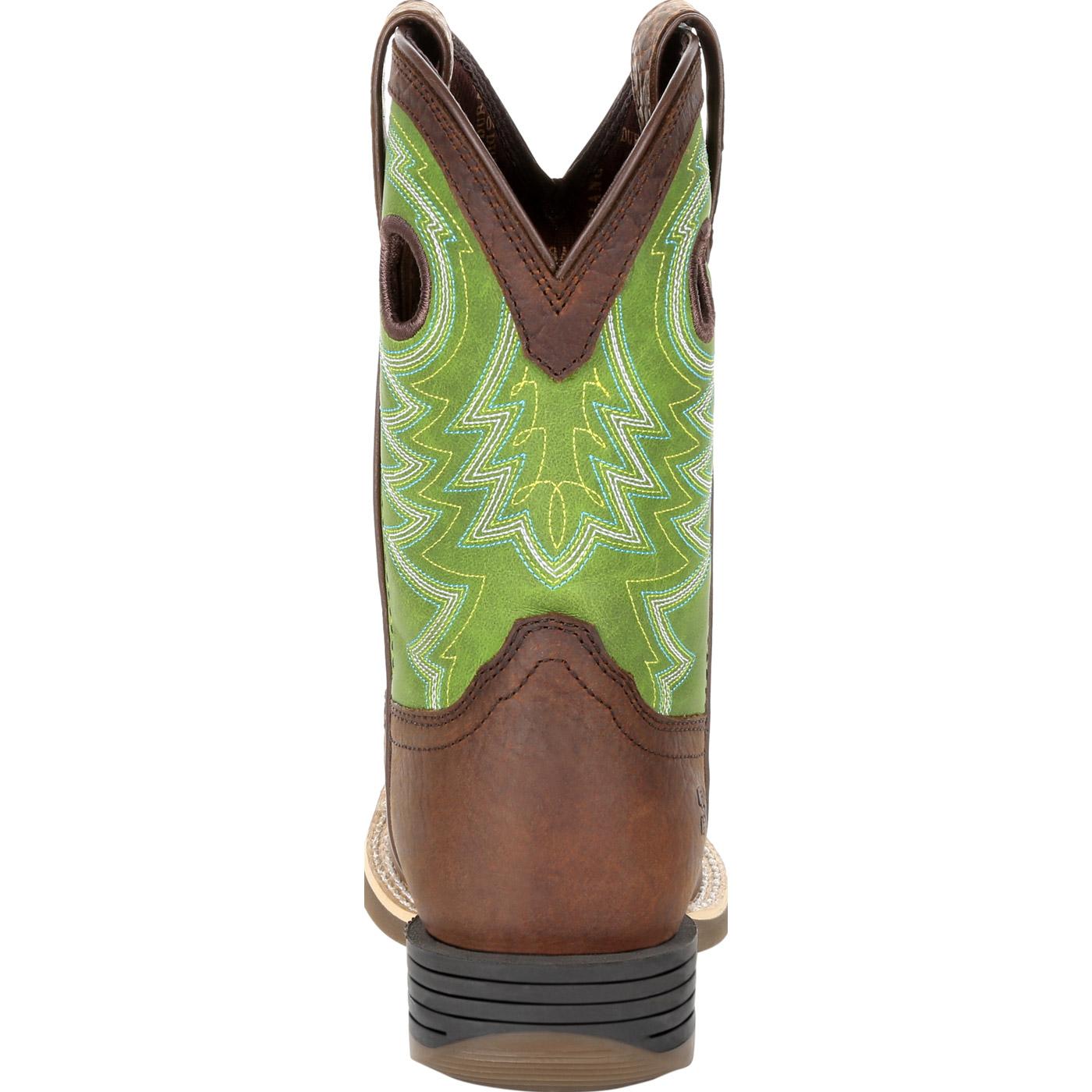Durango Lil' Rebel Pro Big Kid's Lime Western Boot