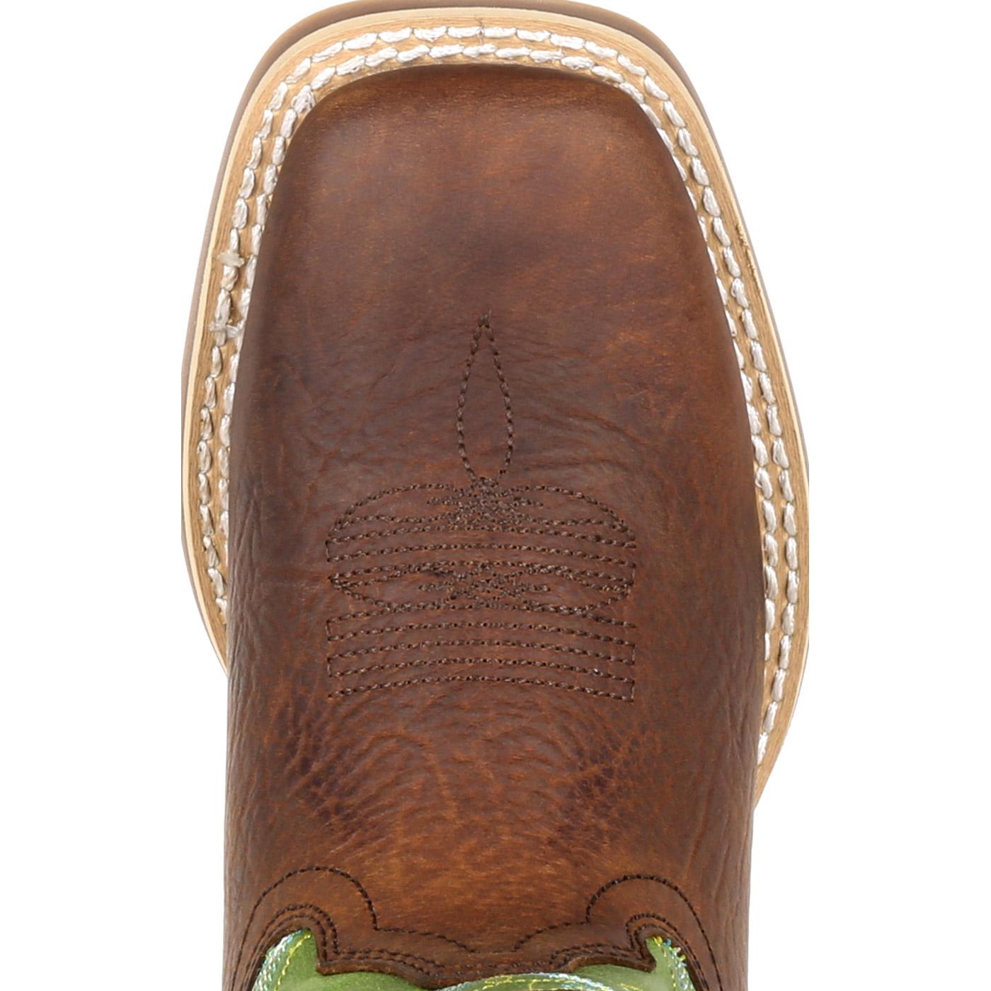 Durango Lil' Rebel Pro Big Kid's Lime Western Boot