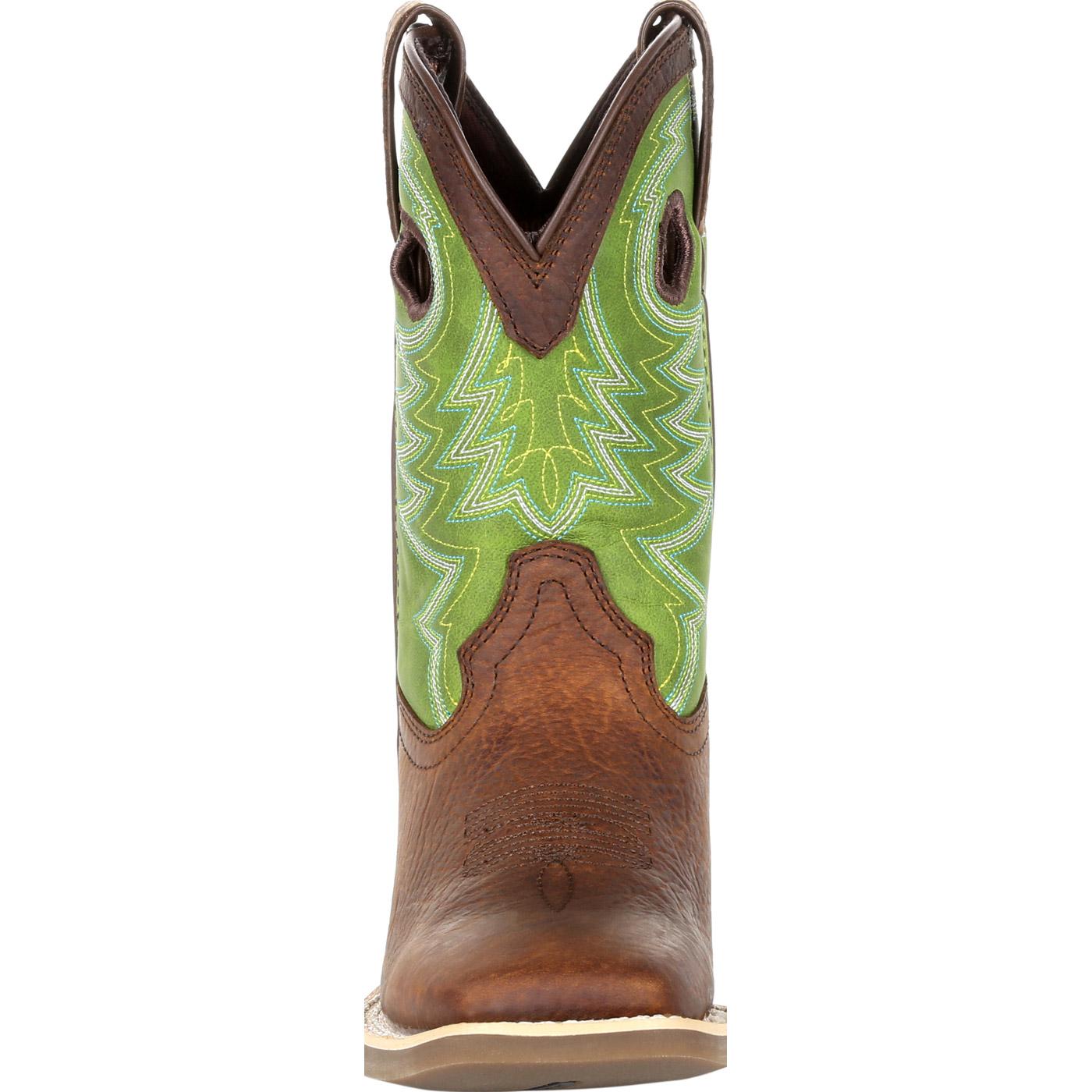 Durango Lil' Rebel Pro Big Kid's Lime Western Boot