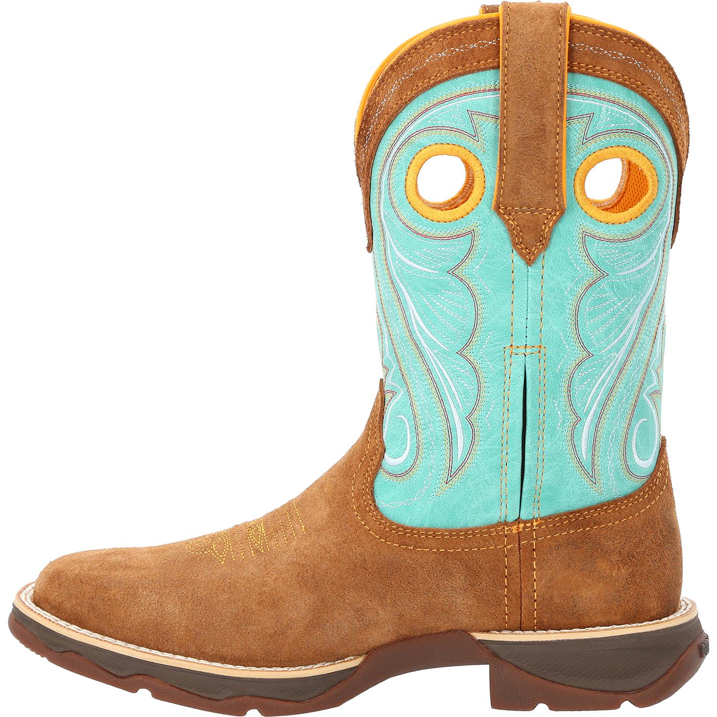 Lady Rebel by Durango Women's Dusty Brown & Sky Blue Western Boot