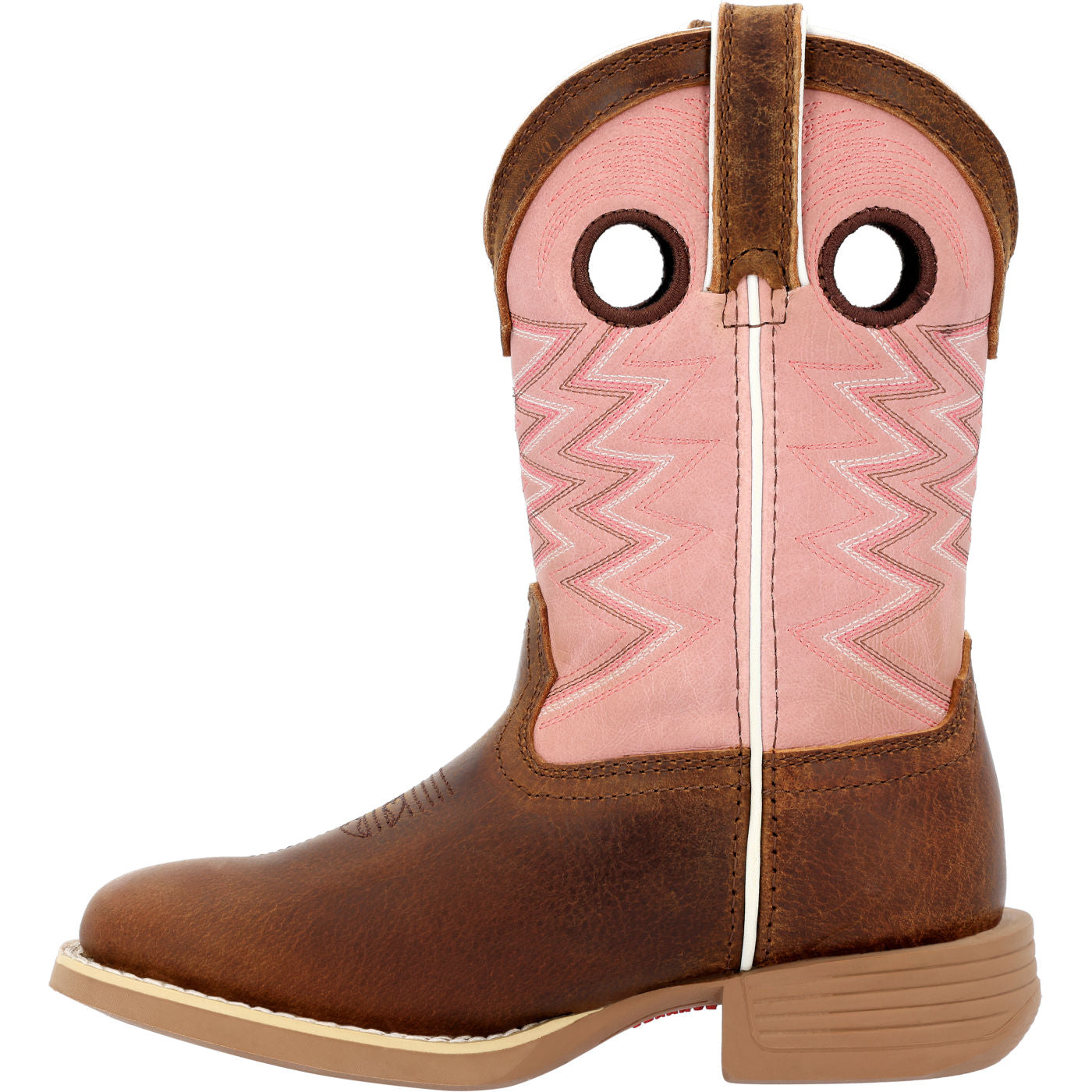 Durango Lil' Rebel Pro Little Kids Dark Chestnut Bubble Gum Western Boot