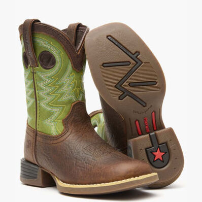 Durango® Lil' Rebel Pro™ Little Kid's Lime Western Boot