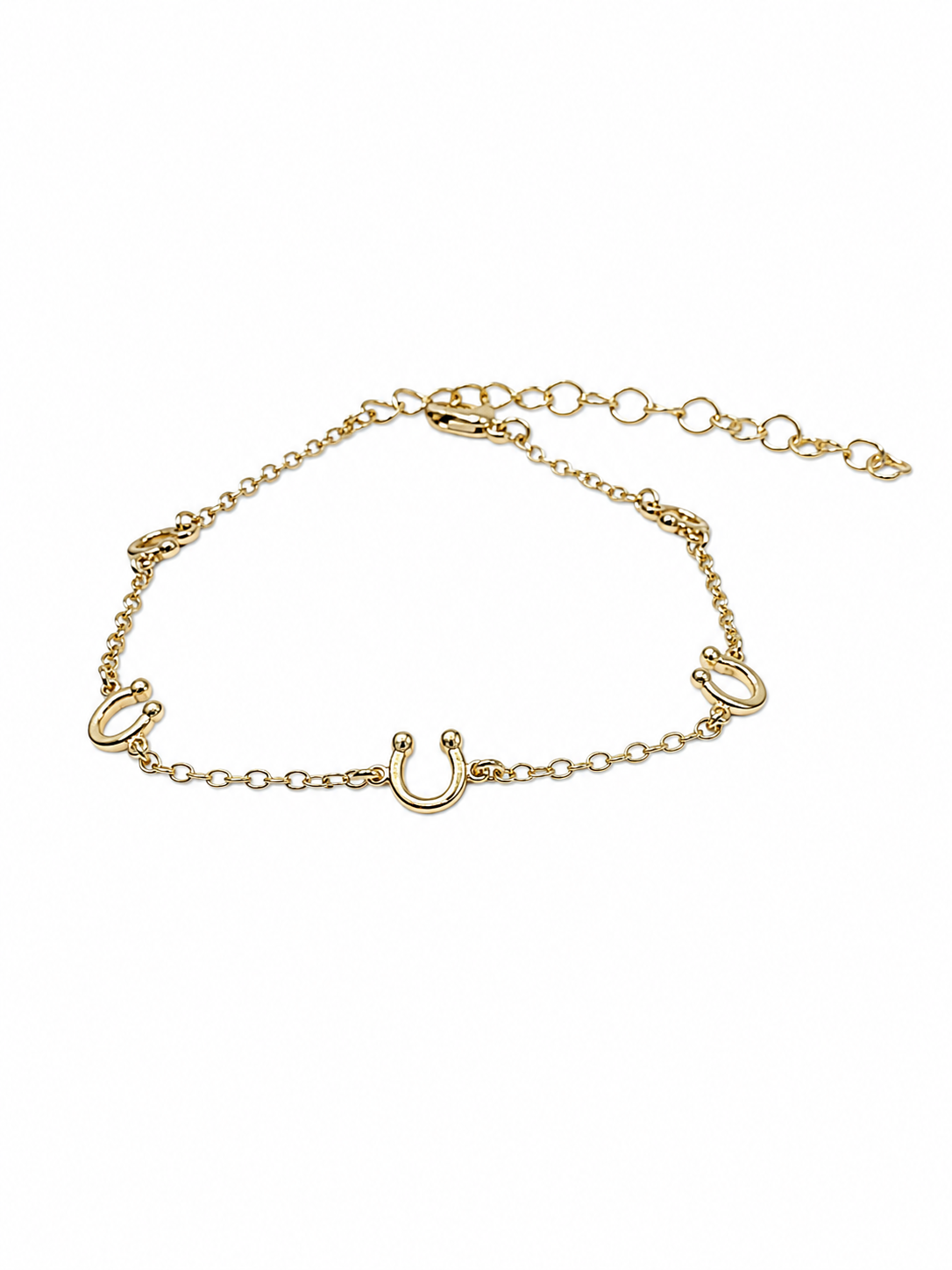 West & Co. Bracelet - Horseshoe Charm - Gold Plated