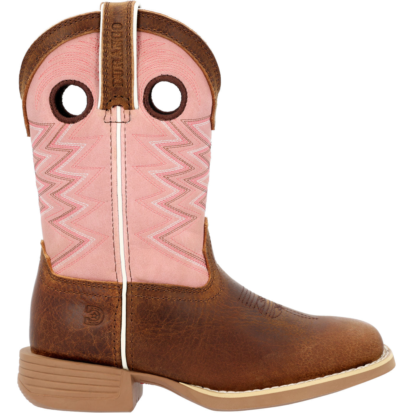 Durango Lil' Rebel Pro Little Kids Dark Chestnut Bubble Gum Western Boot