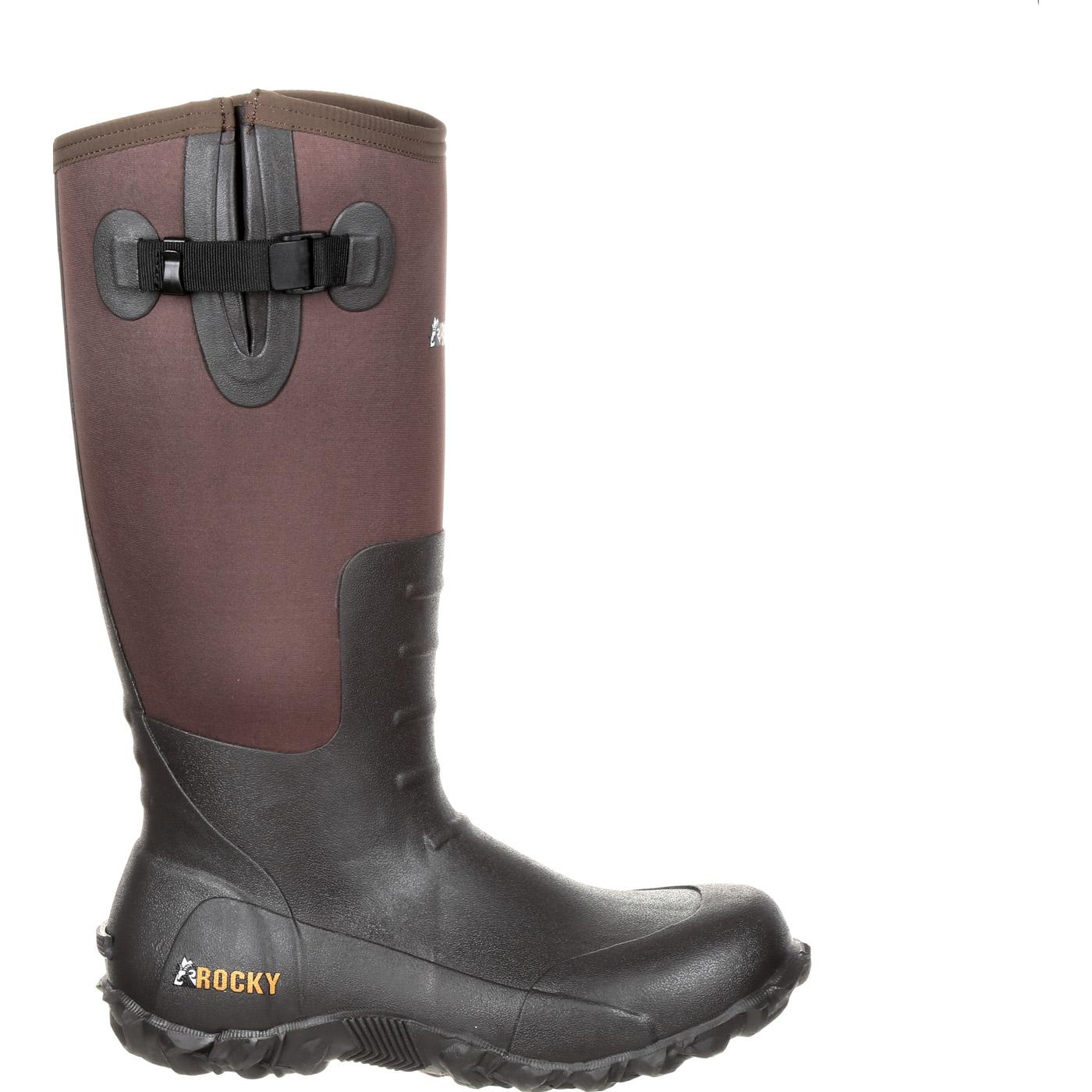 Rocky Core Brown Rubber Waterproof Outdoor Boot