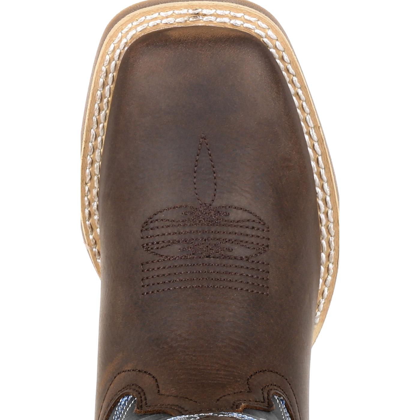 Durango® Lil' Rebel Pro™ Big Kid's Blue Western Boot