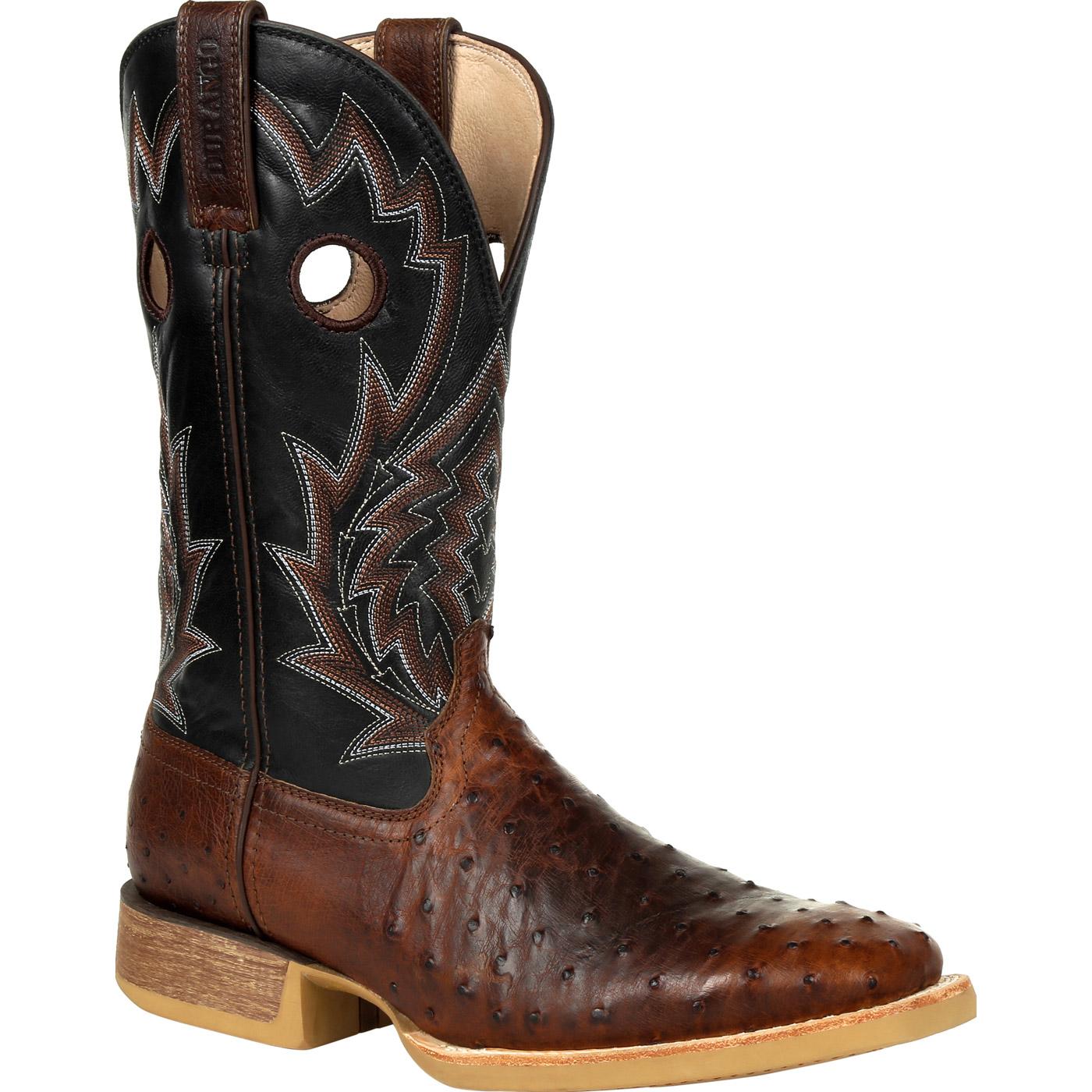 Durango Rebel Pro Oiled Saddle Ostrich Western Boots