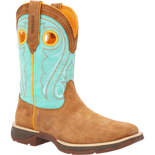 Lady Rebel by Durango Women's Dusty Brown & Sky Blue Western Boot