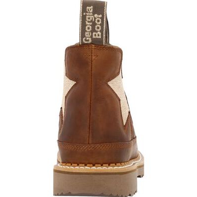 GEORGIA BOOT WOMENS BROWN CHELSEA STAR ROMEO BOOT