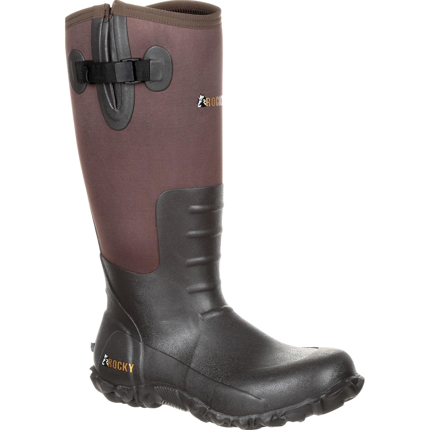 Rocky Core Brown Rubber Waterproof Outdoor Boot