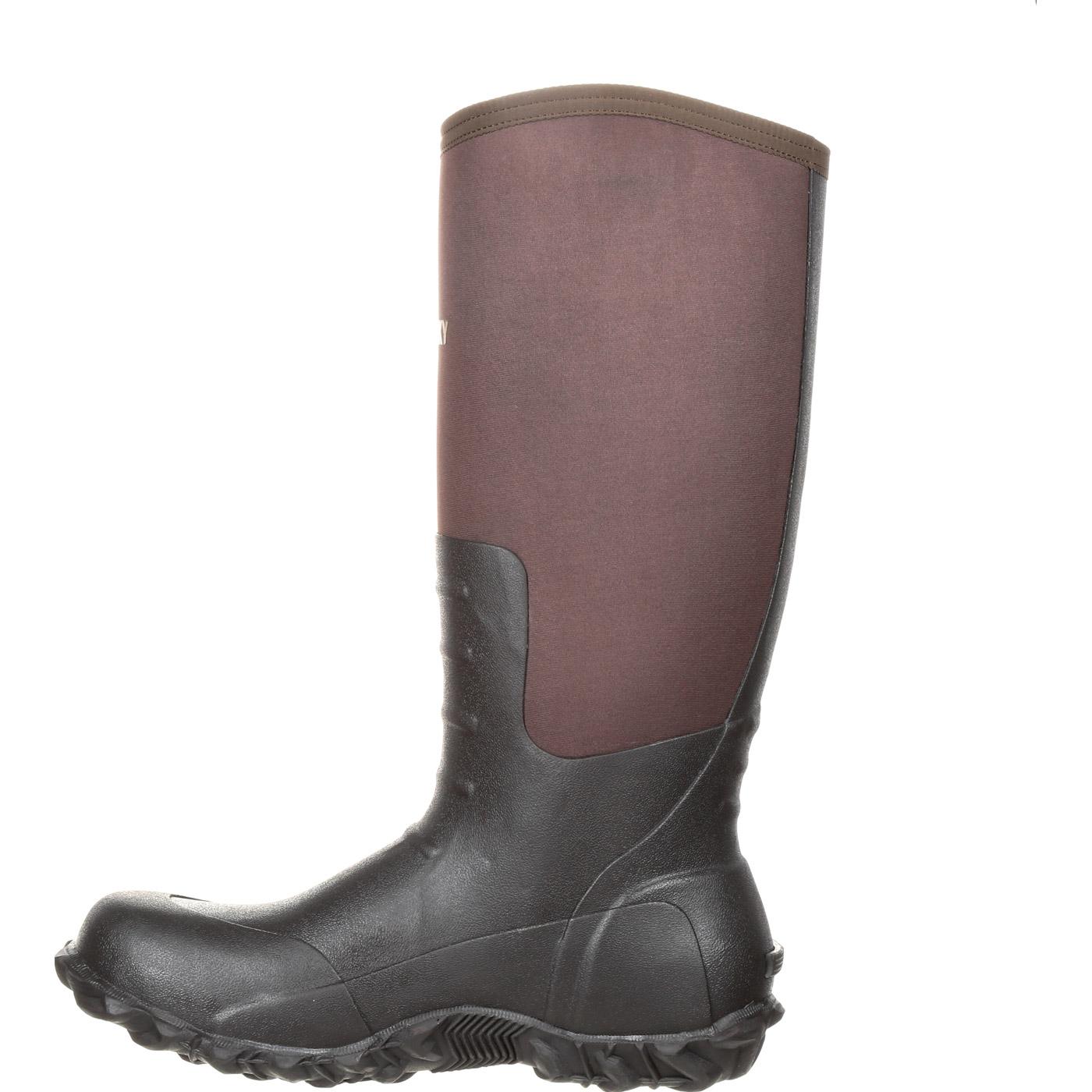 Rocky Core Brown Rubber Waterproof Outdoor Boot
