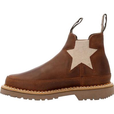 GEORGIA BOOT WOMENS BROWN CHELSEA STAR ROMEO BOOT