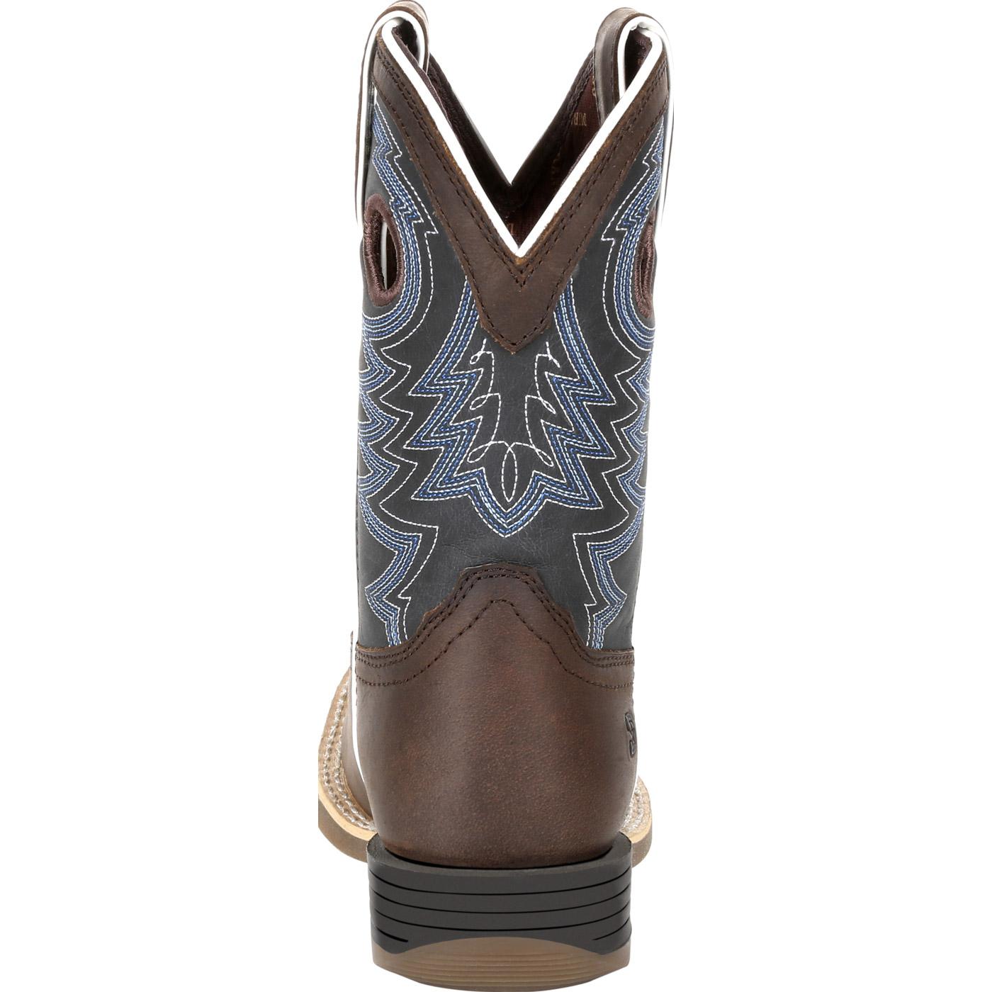 Durango® Lil' Rebel Pro™ Big Kid's Blue Western Boot