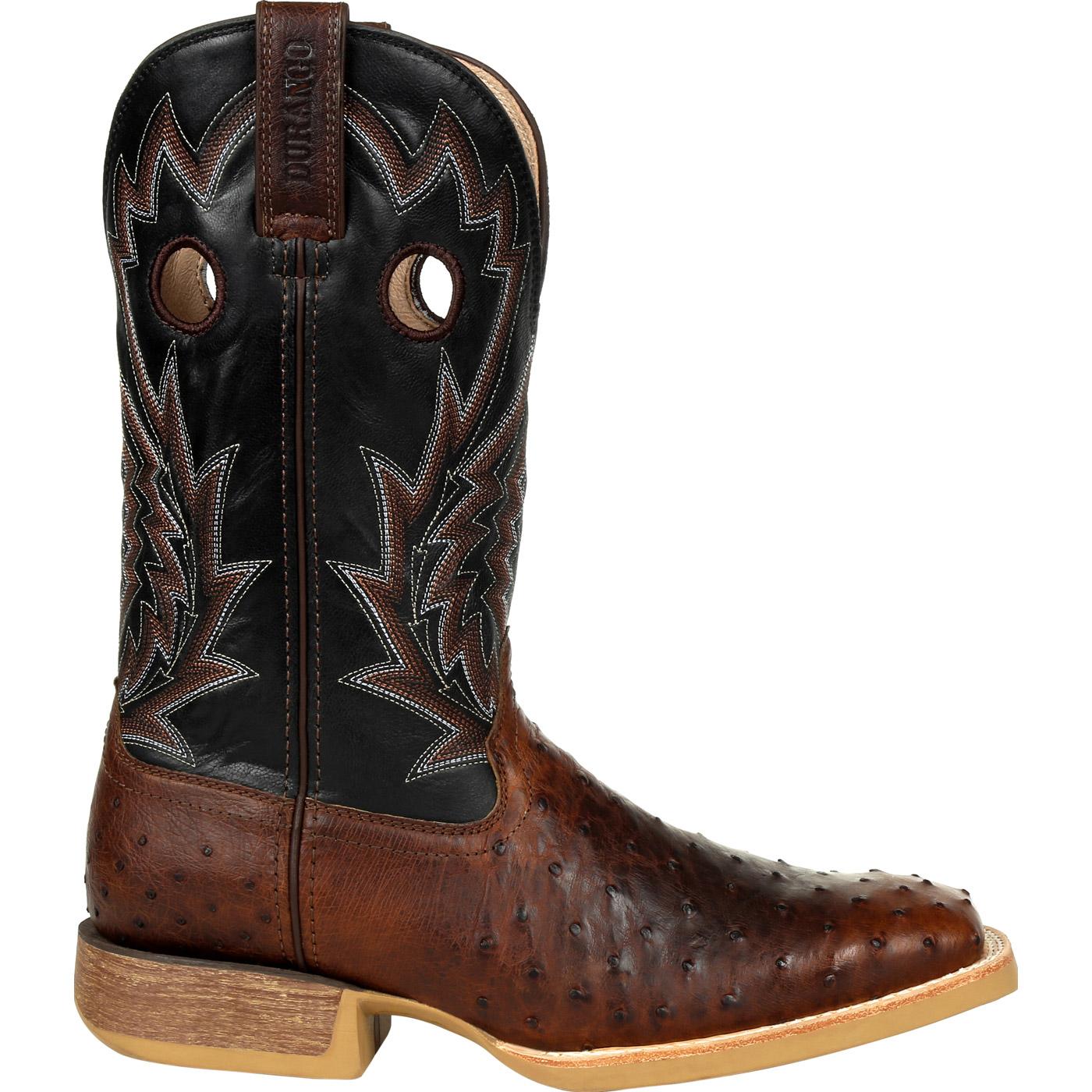 Durango Rebel Pro Oiled Saddle Ostrich Western Boots
