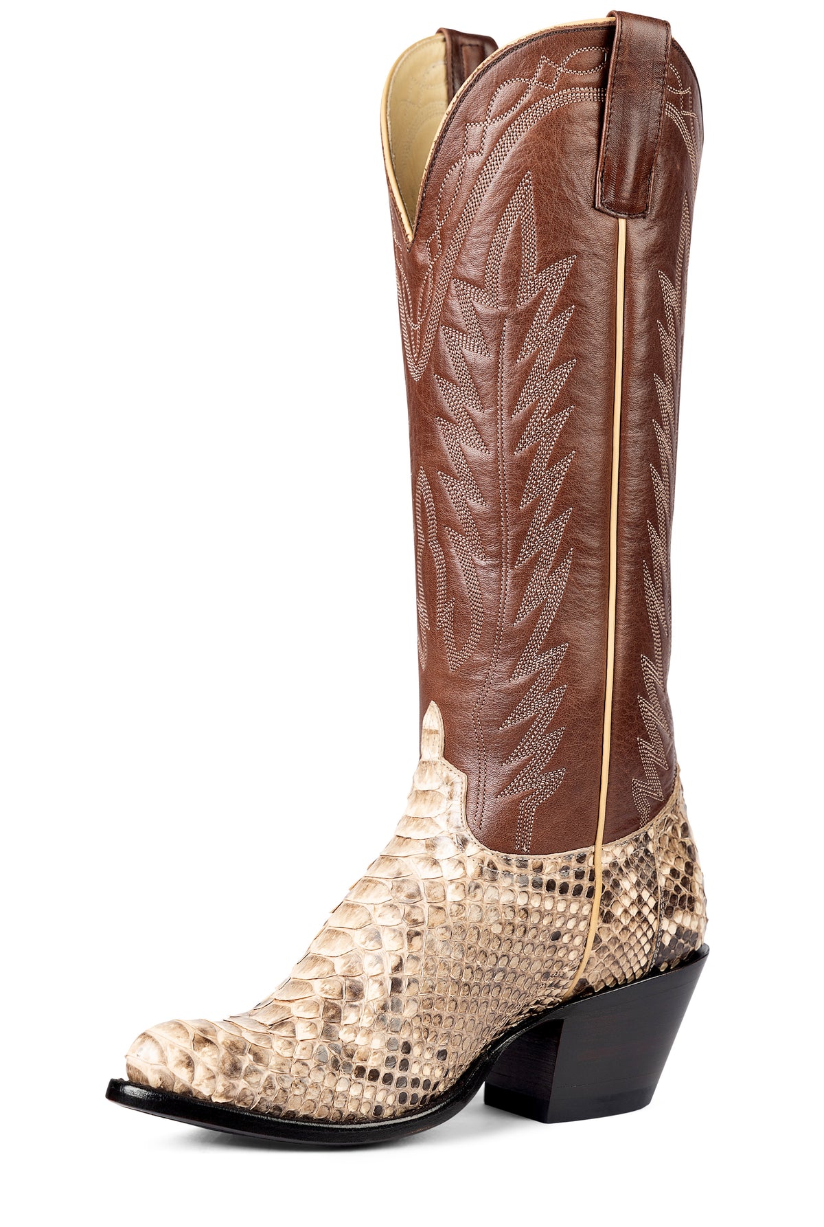 Macie Bean Mink Python Coffee Back Cut